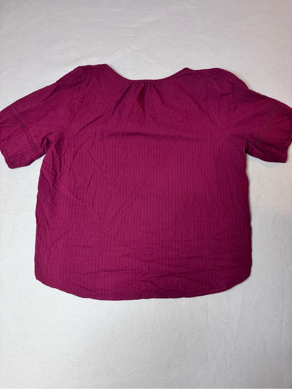 LOFT Berry Short Sleeve Blouse Womens XL - Picture 6 of 6